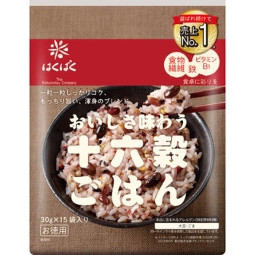 【倉庫直送】 はくばく おいしさ味わう十六穀ごはん 30g X 15包 X 6パック