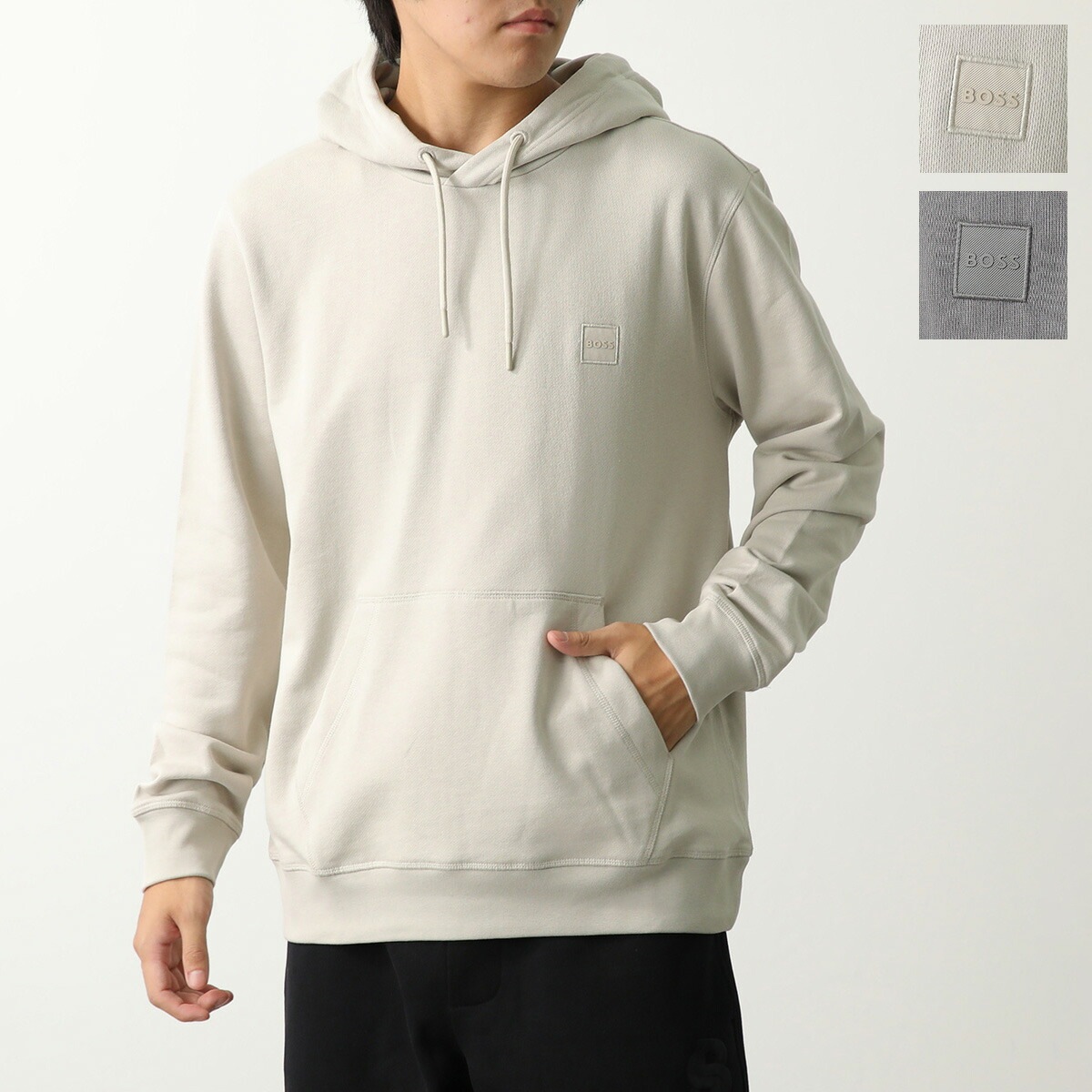 HUGO BOSS ORANGE ヒューゴボス オレンジ パーカー 50509314 メンズ プルオーバー フーディ スウェット 長袖 コットン ロゴパッチ カラー2色