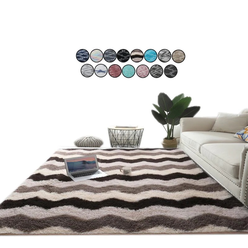 長いモダンなリビングルームのカーペット ふわふわの柔らかな装飾が施された寝室 160x230cm