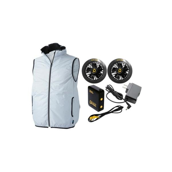 セフティー3 WZライトファンベストセット 9394SK（G）－M 園芸機器 刈払機 刈払保護具 熱中症対策 熱中症