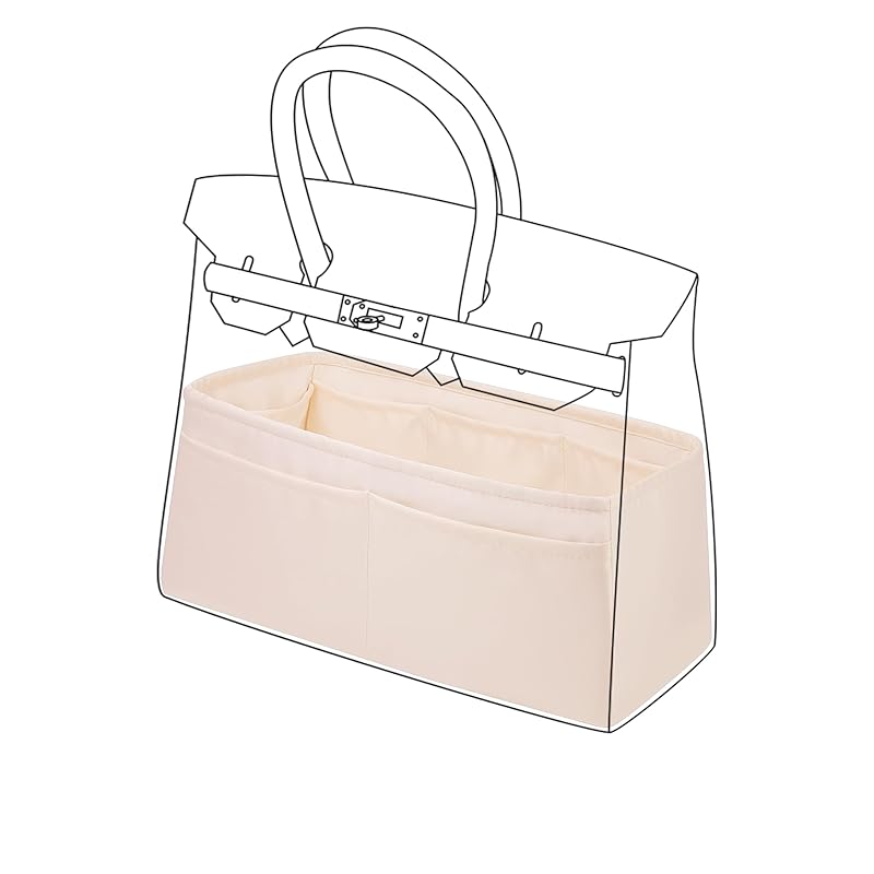 DGAZ ッインックインナーバッグ 高級シルク サテン トートバッグ用 ーキン25/30/35Bags（ クレBK25） 9,076円