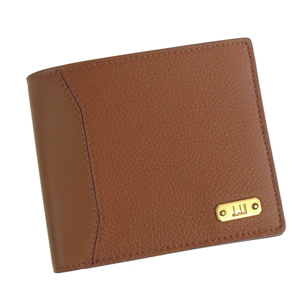 dunhill 23R2506GN251 ダンヒル ハーネス 二折財布 フルグレインカーフレザー ブラウン/ゴールド