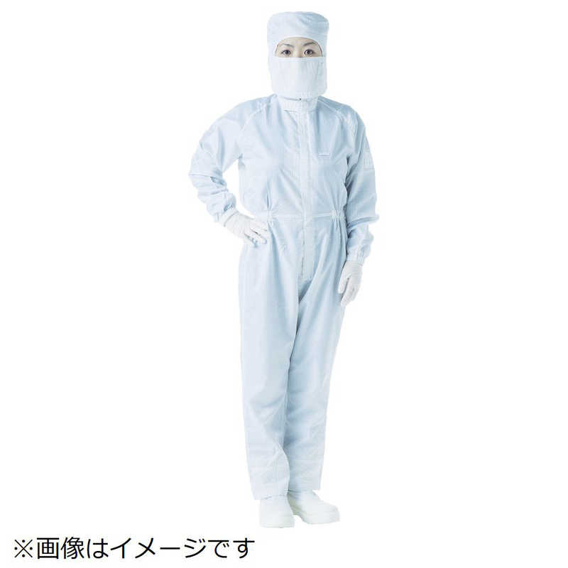 トラスコ中山 制電糸グリッド仕様フード付つなぎ服 ブルー LL TCOGFBLL
