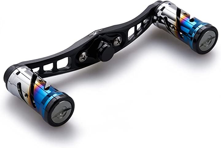 92mm リール ハンドル 16mmノブ搭載 シマノ ダイワ アブガルシア 通用 ベイトリール Wing Series 493(ブラック)