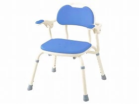 アロン化成 ひじ掛け付シャワーベンチTH-S ブルー 536140