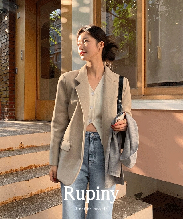 [冬新作/3color] モダン 厚手 冬 デイリー オーバーフィット ハーフ コート ジャケット 4,725円