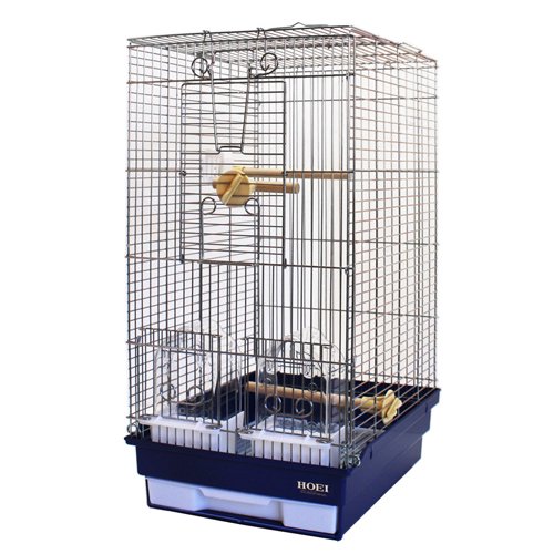 鳥かご　ＨＯＥＩ　２１手のりロングＧ　ネイビー　（２９X３６．５X５６ｃｍ）　セキセイ　小型インコ　フィンチ　ＣＲＣ55―15―10―10―00