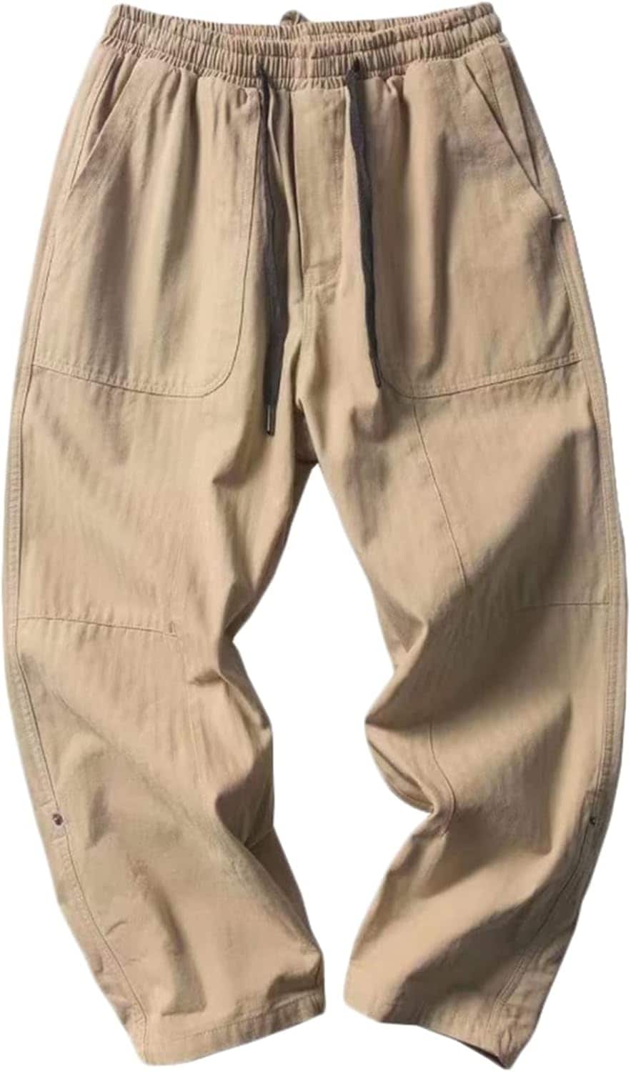 カーゴパンツ ワイドパンツ メンズ バギーパンツ 大きいサイズ M~4XL 無地 9分丈 ビッグシルエット 男性 ロングパンツ 極太 体型カバー アメカジ ワークパンツ コットン