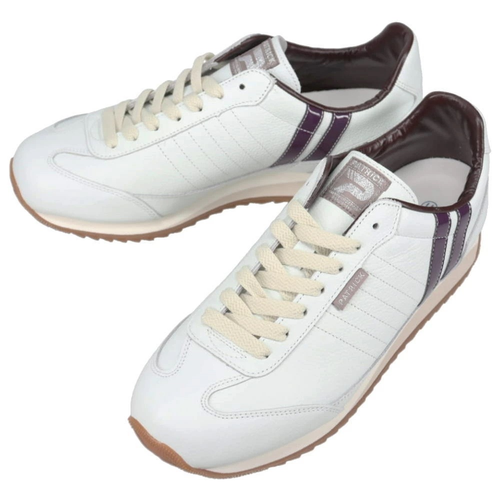 パトリック マラソン レザー ホワイトパープル 982550