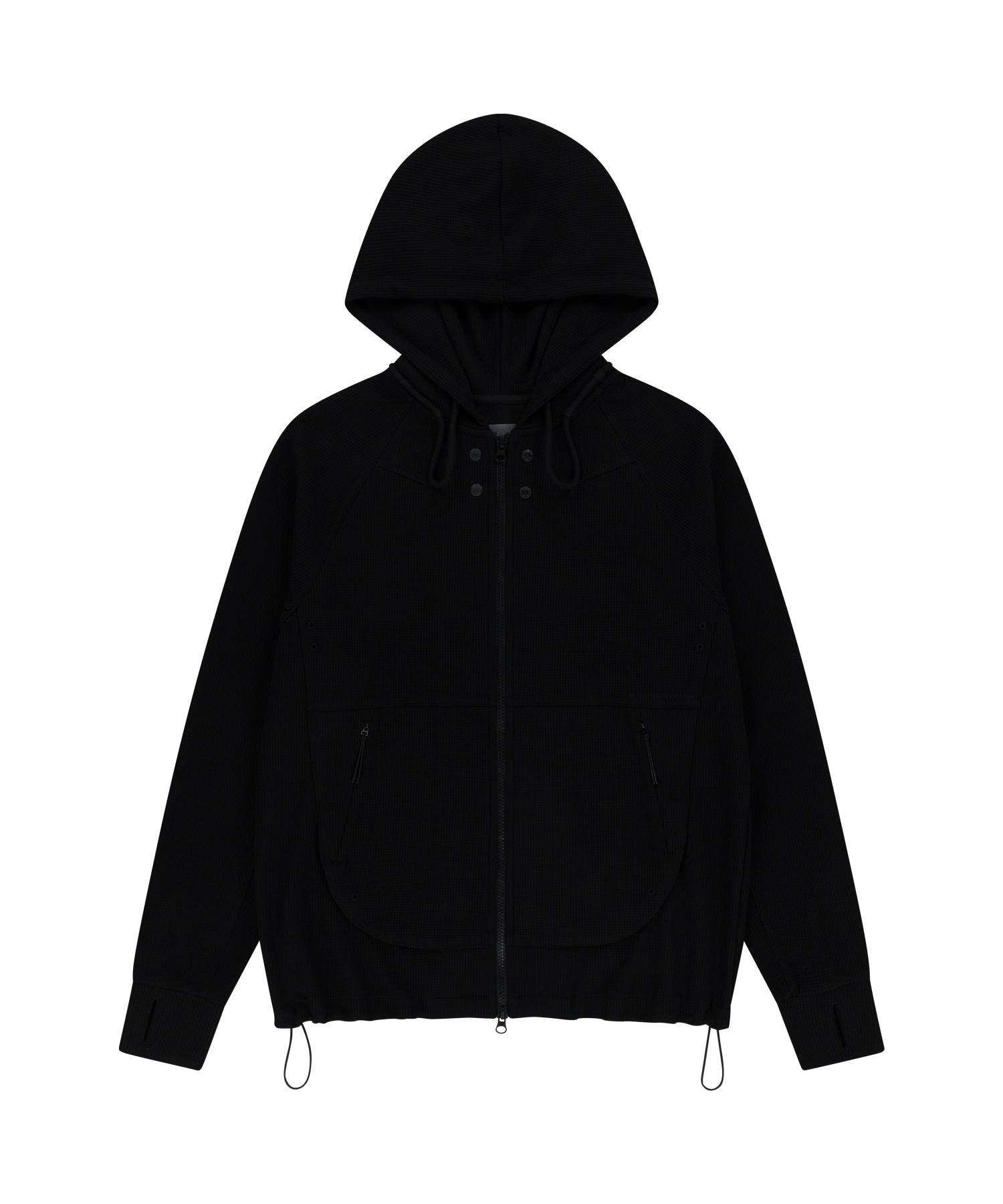 【SANSANGEAR】 CIRCUIT ZIP-UP HOODIE : BLACK