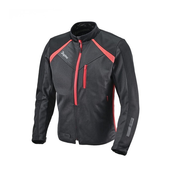 D49755 (Daytona) バイク用 ジャケット 春夏 CE規格 ソフトプロテクター付属 メッシュ スピードエアフルメッシュジャケット DJ-024 ブラック/レッド 2XLサイズ