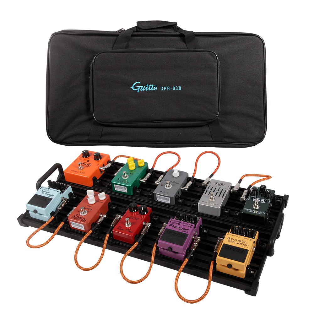 ギター エフェクターボード GPB-03B Lサイズ オリジナル収納ケース付き