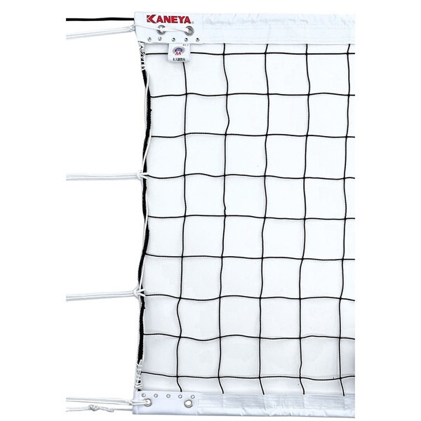 KANEYA カネヤ K-3875 6人制バレーボールネット上下白帯付 ハイクラス