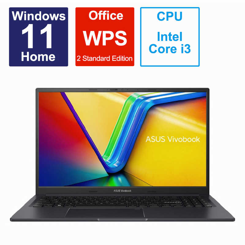 ASUS エイスース　ノートパソコン Vivobook 15X インディーブラック ［15.6型 /Win11 Home /Core i3 /メモリ8GB］　K3504ZA-BQ022W
