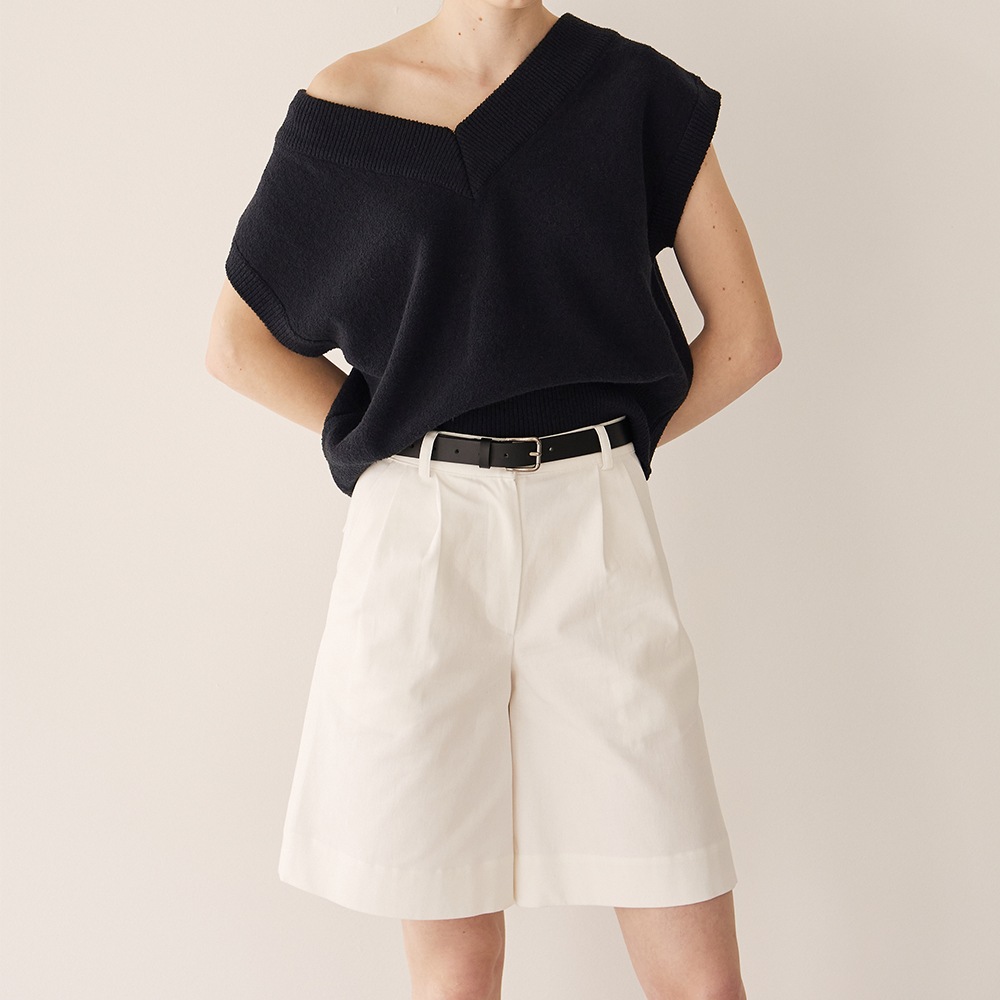 ワイドコットンショートパンツ[2色]
