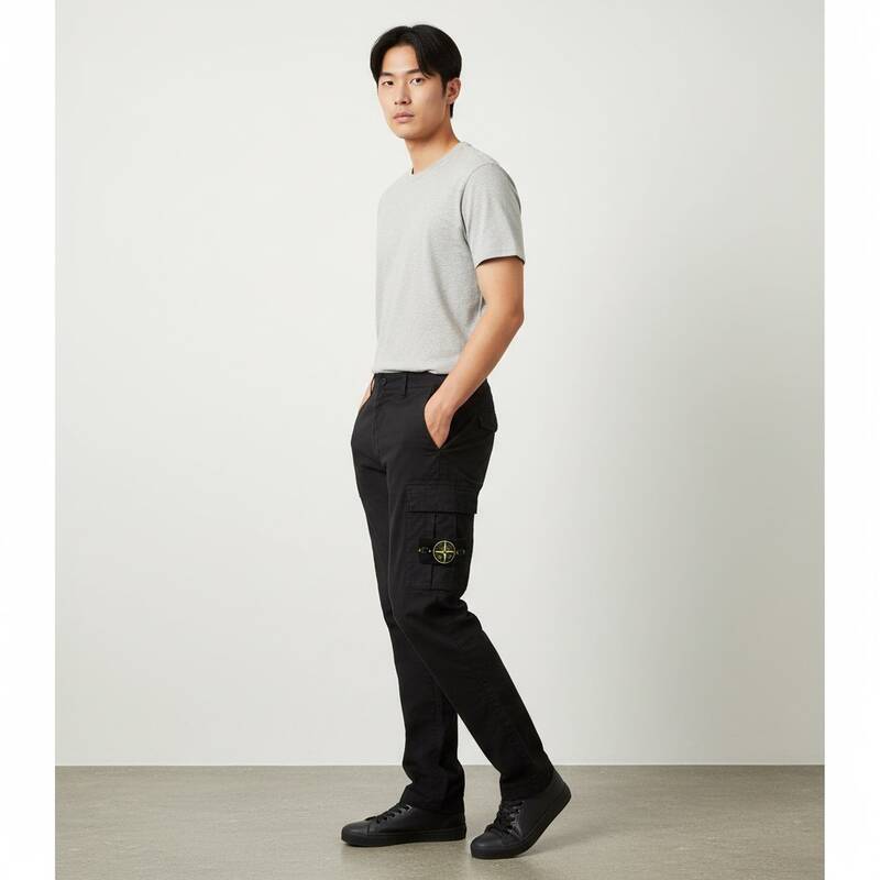 ストーンアイランド オールドエフェクト パンツ ブラック メンズ K1S15 3100304 S0010 V0029