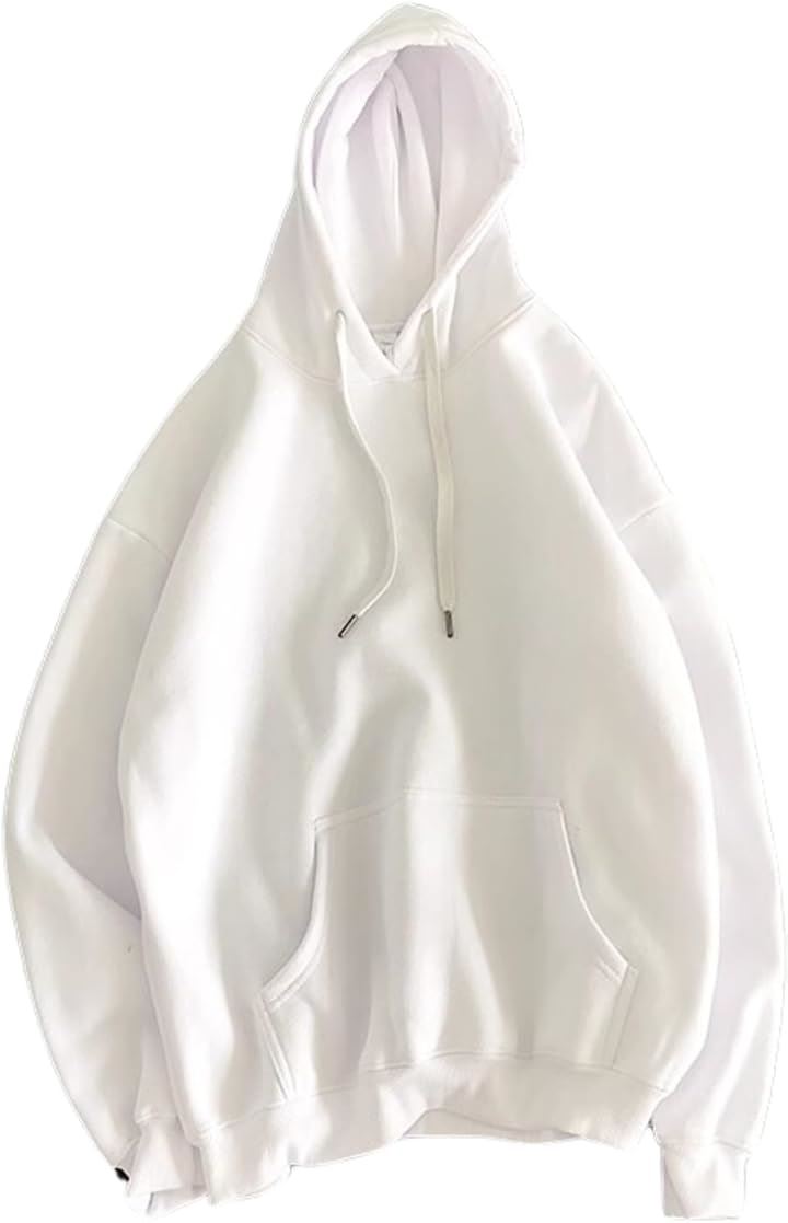 ゆったり パーカー リラックス 無地 フード 長袖 レディース 大きいサイズ シンプル おしゃれ 洗える 秋 冬 フリーサイズ(ホワイト, Free Size)