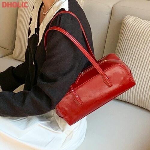 [メガ割りSALE]クラックレザー調スクエアトートバッグ