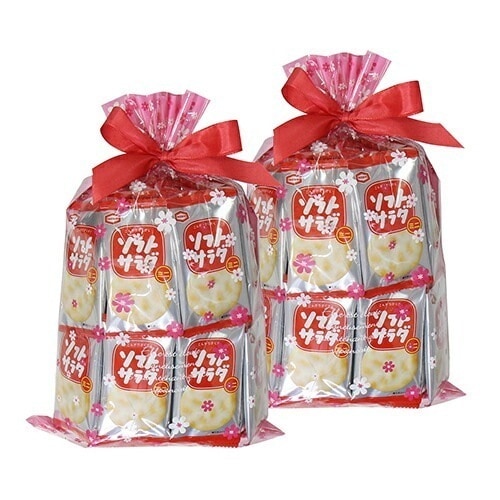 (地域限定送料無料) 2コセットかるーい食感！ソフトサラダ 1枚 55コ入り 花柄ラッピングセット