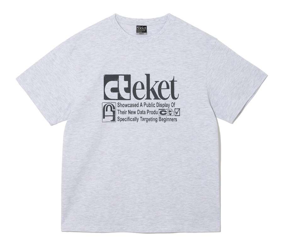 テケット Plan Tee Melange Gray