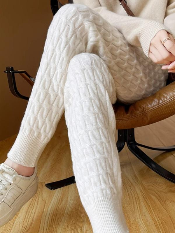 パンツ レディース 高腰 羊毛 あったか 厚手 レギンス スキニー グレー 白 ピンク系 通勤 小尻 美脚 秋冬