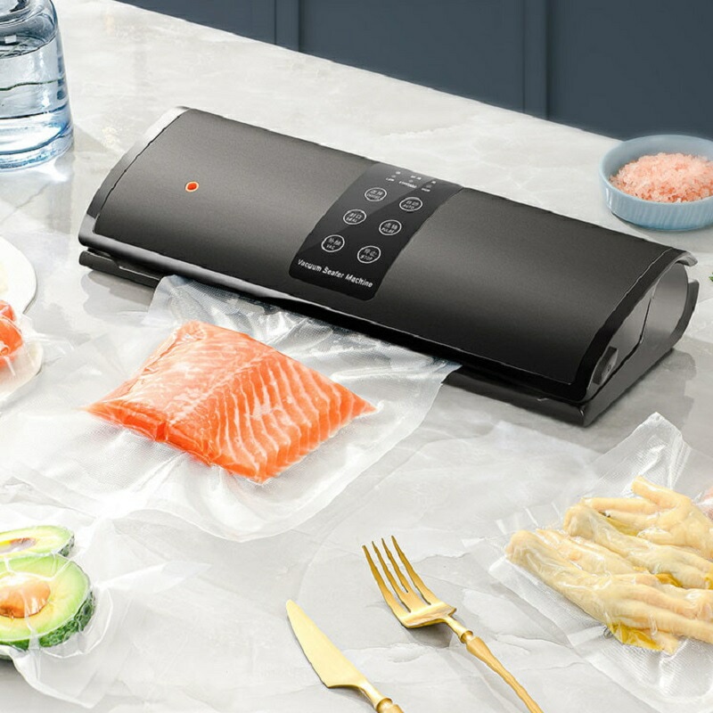 真空パック機 70Kpa吸引力 多機能 10枚真空袋おまけ 脱気シーラー 家庭用 脱気 密封 乾湿対応 操作簡単 6,042円