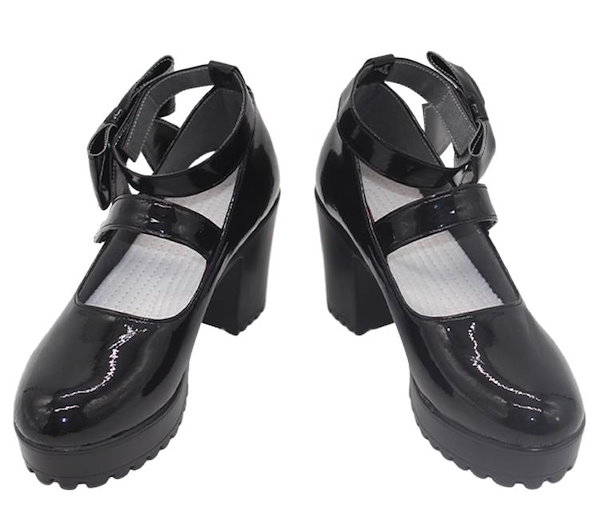 淘宝　末日小豆子　シークレットシューズ　＋15cm コスプレ　厚底　タオバオ 末日小豆子增高皮鞋红底尖头英伦风马丁靴2025春季新款