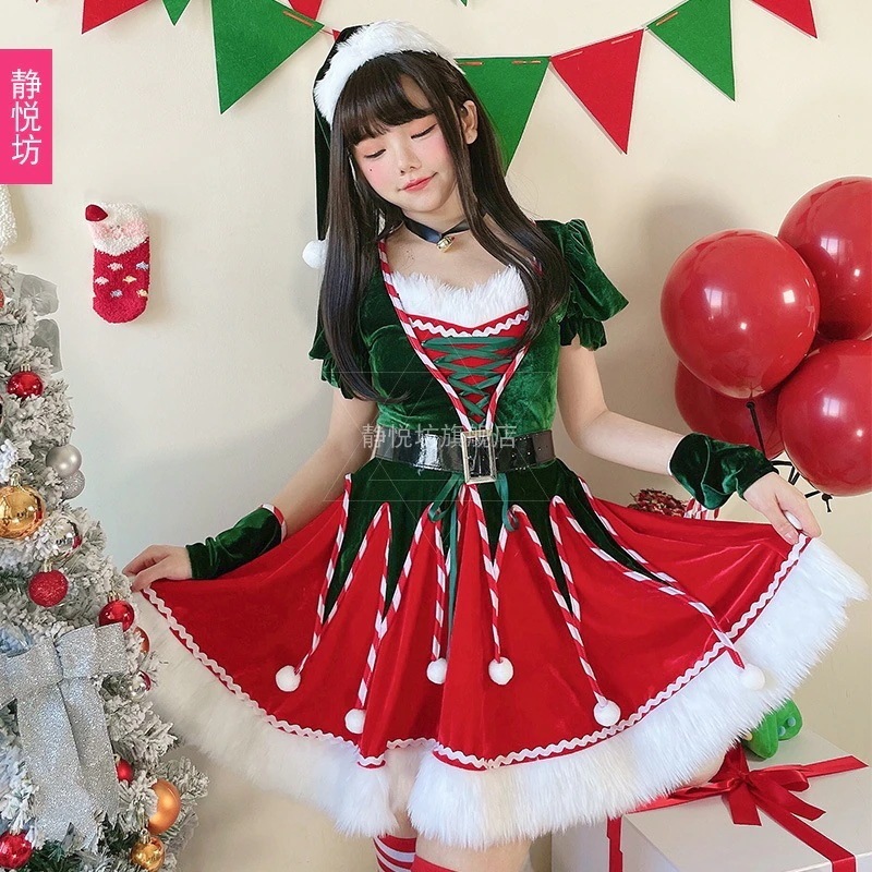 クリスマスコスチューム大人女性クリスマスツリーコスプレ服面白いドレスアップサンタクロースクリスマスドレス