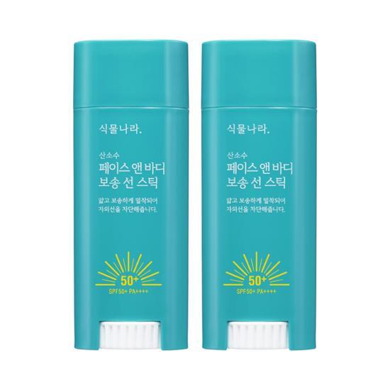 SHINGMULNARA 植物の国 酸素水 フェイスアンドボディ さらサンスティック 30g (1+1)