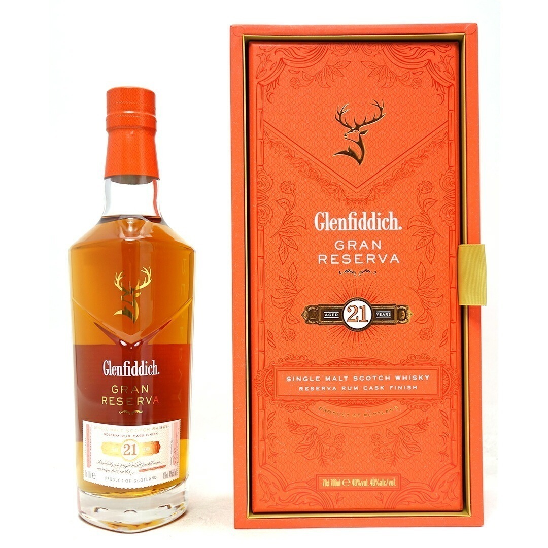 グレンフィディック 21年 グラン レゼルヴァ ラム カスク フィニッシュ シングルモルト 40度 箱付 700ml 並行品 スコッチウイスキー スペイサイド ^YCGDRAJ5^