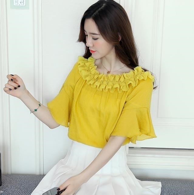 2152.シフォン フリル トップス(イエロー) 100,000円