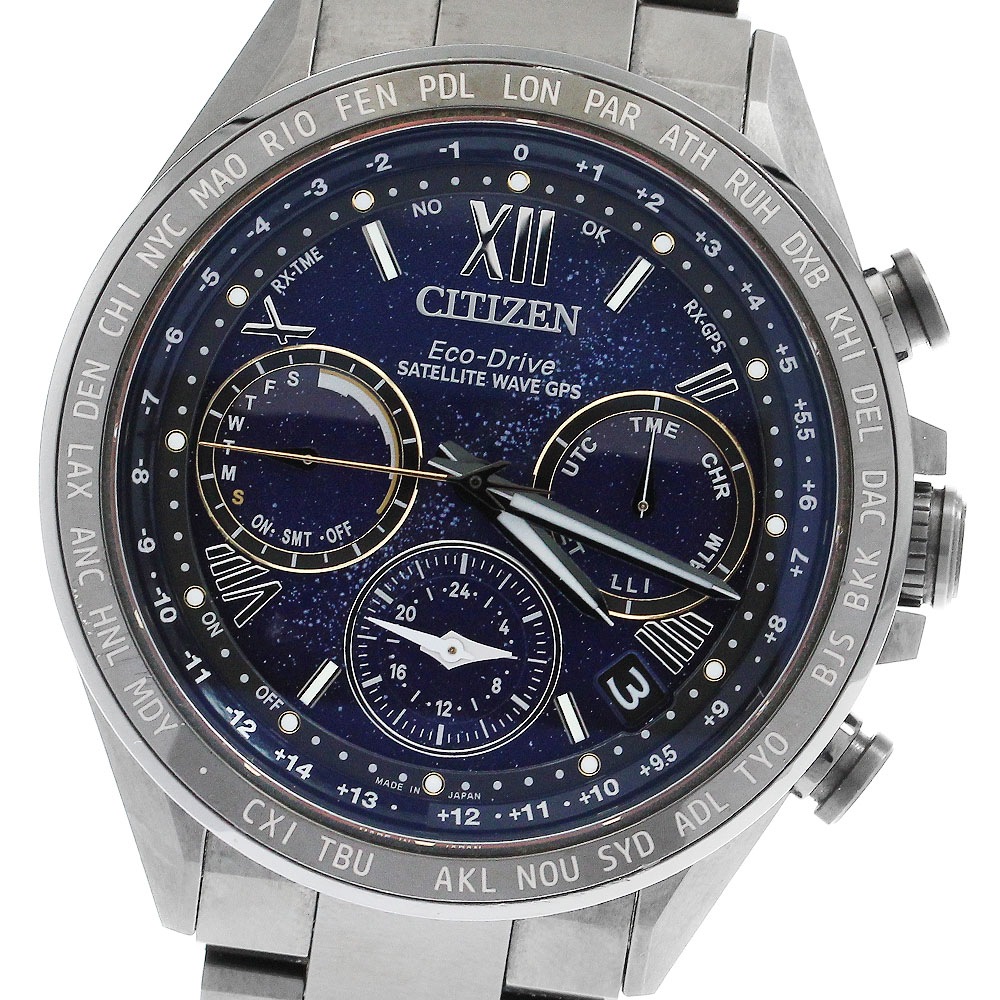 シチズン CITIZEN CC4015-86L アテッサ コズミックブルー コレクション 世界限定1300本 ソーラー電波 メンズ 良品 箱・保証書付き_891245【中古】