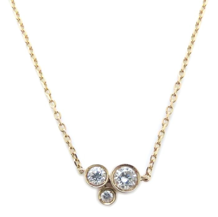 ダイヤモンド ネックレス ダイヤモンド0.15ct K18PG ピンクゴールド レディース/294548【中古】