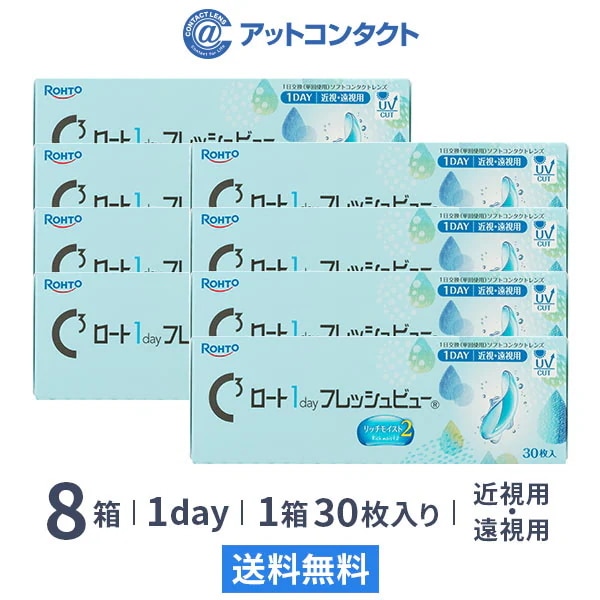 ロート ワンデーフレッシュビュー リッチモイスト2 30枚 8箱