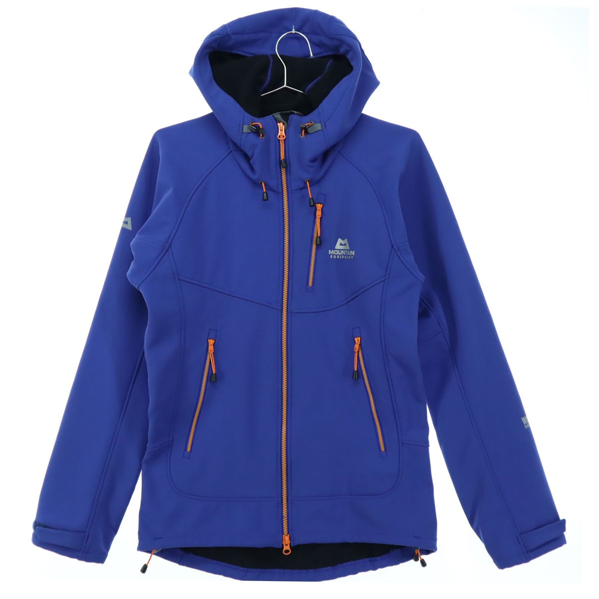 美品 ロゴプリント 長袖 ナイロンジャケット S ブルー メンズ 古着