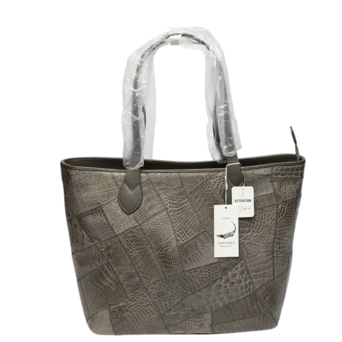 クロコダイルLB-7001 訳あり パッチワーク 天ファスナー グレー