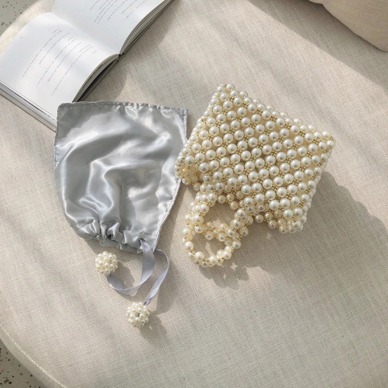 ハンドバッグハンドバッグ新しいファッションビーズ刺繍パールバッグディナーパーティー純 母の日