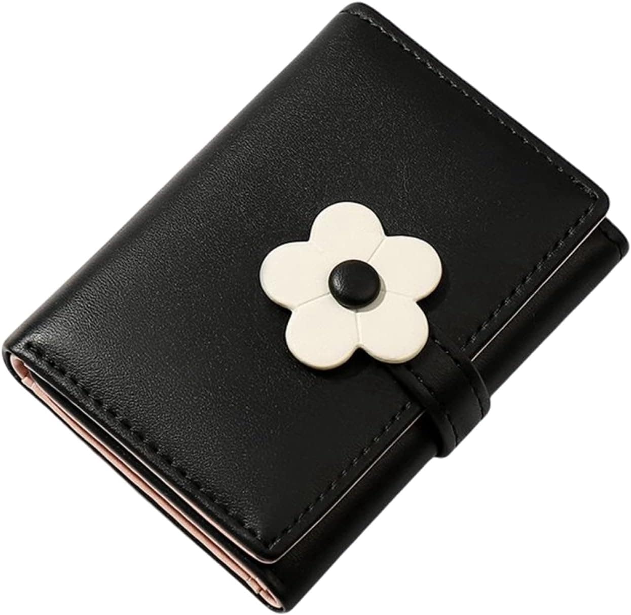【20%OFFクーポン】ミニ財布 レディース 学生 財布 三つ折り 花柄 ボタン 大容量 小銭入れなし カード入れ 多機能 使いやすい お札が折れない 軽い コインケース ウォレット かわいい ファッ