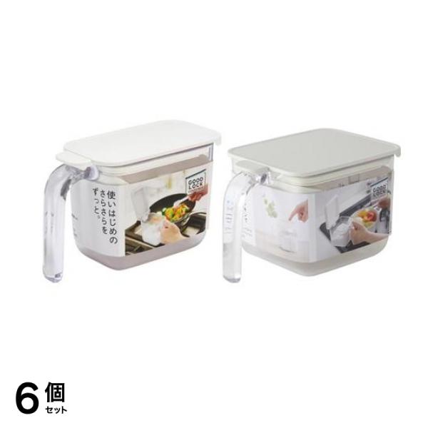 マーナ 調味料ポット ホワイト (K-736W) 370mL &ワイド ホワイト (K-775W) 600mL 6個セット
