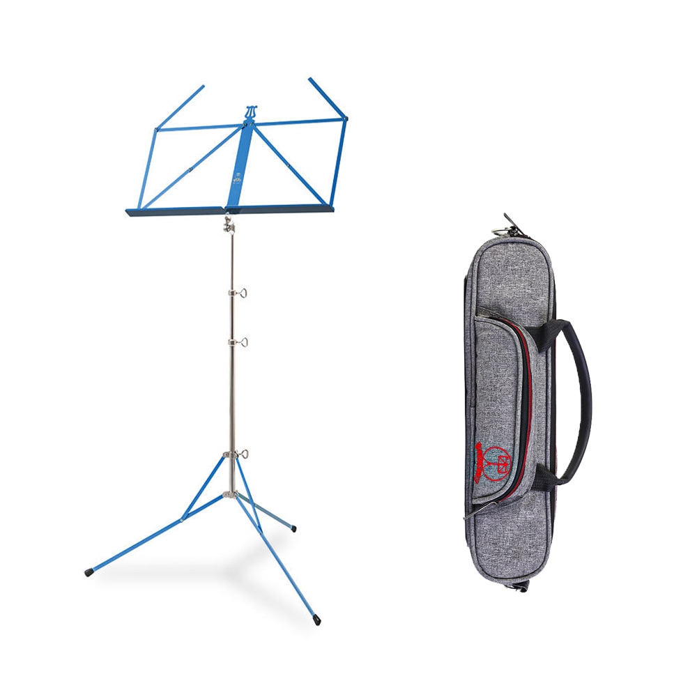 RKB シリーズ 金属製 コンパクト譜面台 RKB102-HB-hellblau スカイブルー 純正譜面台バッグ付き