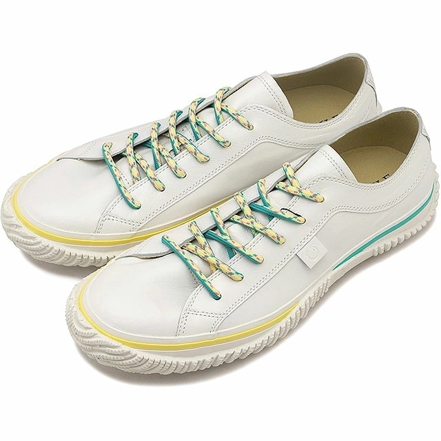 レディース スニーカー [SP1045-87 SU24] SP-1045 日本製 カンガルーレザー Liberty White/Yellow