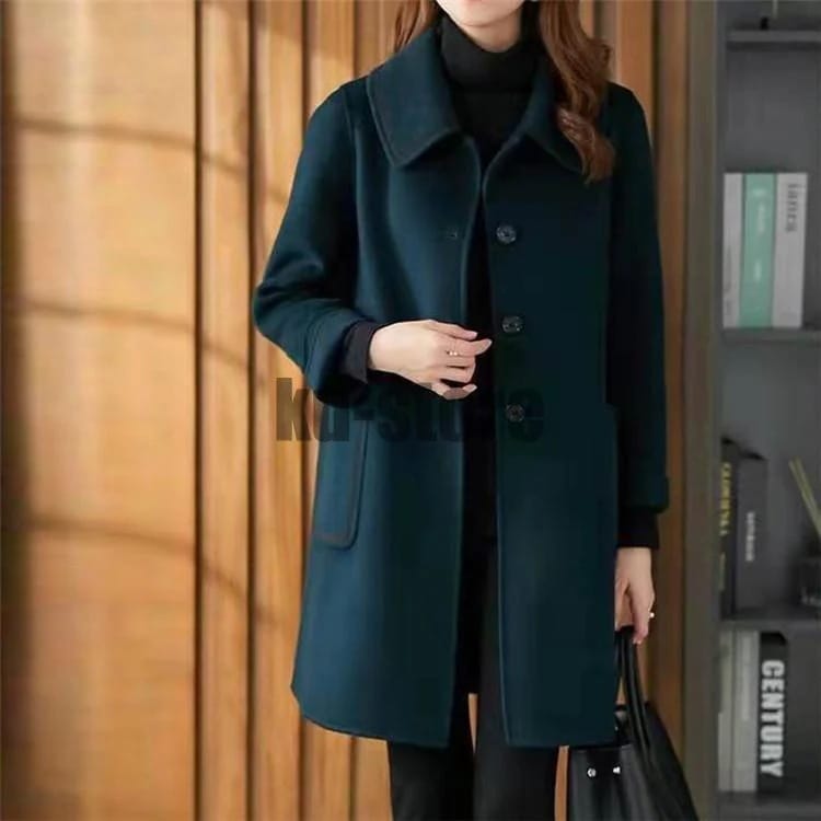 チェスターコート レディース 冬服 ラシャコート ロングコート ボタンダウン トレンチコート 折襟 カジュアル アウター 秋服 秋コーデ 春秋 着痩せ 通勤