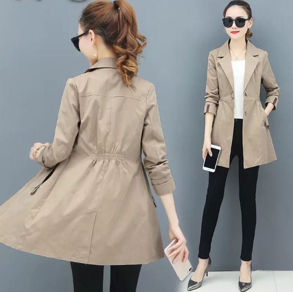 アウター コート ミディアム丈 長袖 ノッチドラペル デザイン ボタン ギャザー 美ライン ニュアンス ポケット 前開き カラバリ スタイルアップ かわいい 大人可愛い きれいめ シンプル カジュアル