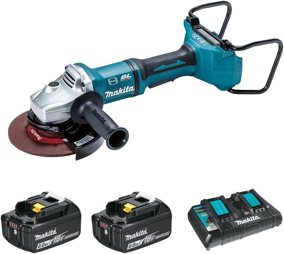 makita ディスクグラインダ18V+18V 180mm パドルスイッチ型 6Ahバッテリ2本・充電器・ケース付 GA700DPG2 正規品