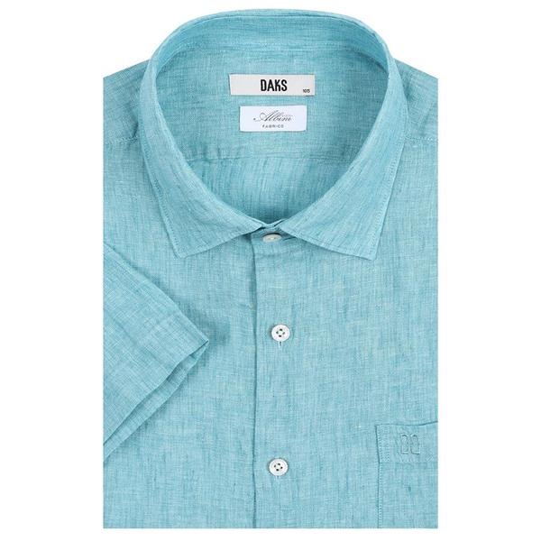 25年SSリネン100 ソリッド半袖レギュラーフィットカジュアルシャツ DLS1SHCS173M1