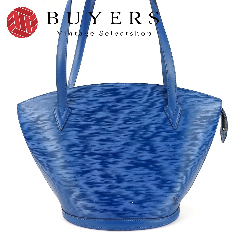 中古 トートバッグ サンジャックショッピング M52265 エピレザー トレドブルー ゴールド金具 カジュアル 肩掛け レディース 女性 29,172円