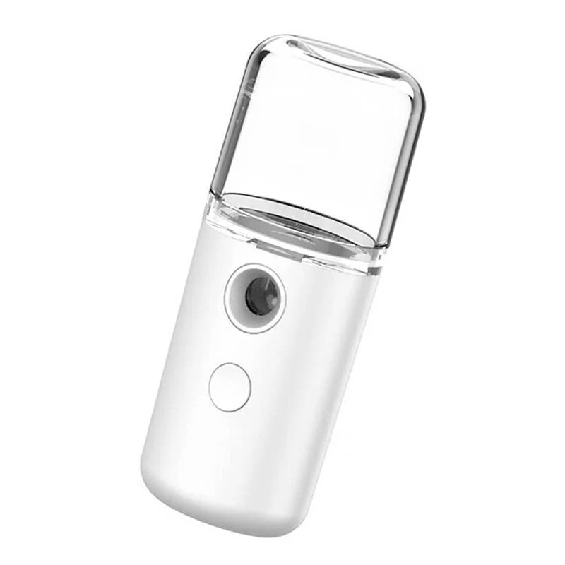 ハンドヘルド冷噴霧補水器顔加湿器USB充電噴霧蒸し顔器美容保湿噴霧器ホワイト30%までに制限