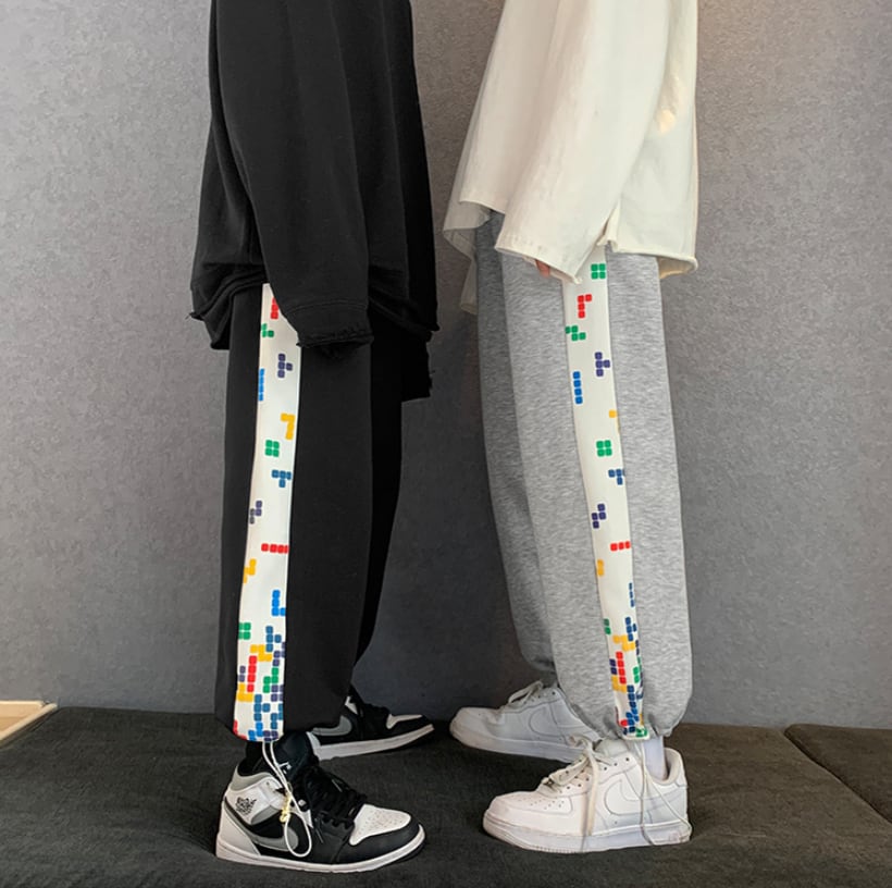 ボトムス パンツ ズボン 部屋着 ルームウェア ジョガーパンツ ジャージスウェット パンツ おしゃれ お洒落 スポーティー 柄 春 夏 秋 冬 オールシーズン シーズンレス 10代 20代 30代 4