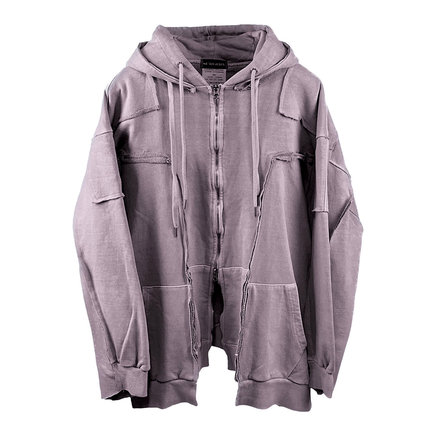 【SURGERY】 SURGERY REMAKE OVER PIGMENT HOOD JACKET : LAVENDER