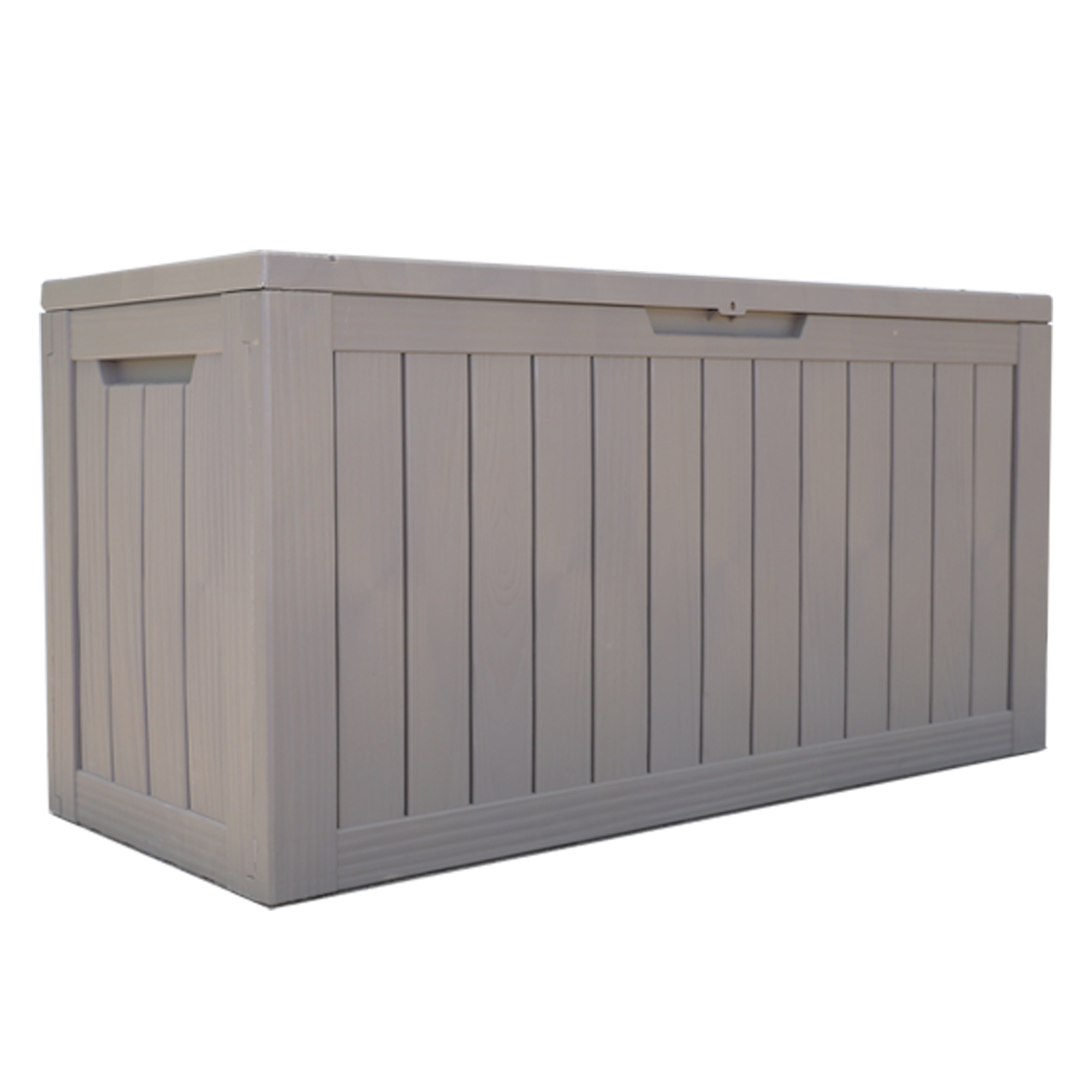 【当日出荷/120】【ブラウン 300L 117.7*47.7*59.4cm 油圧シリンダー付き】戸外収納庫 収納ボックス 置き配 ゴミ箱 小型 屋外 ストッカー 防水/耐侯 収納可能 ガーデン/庭/